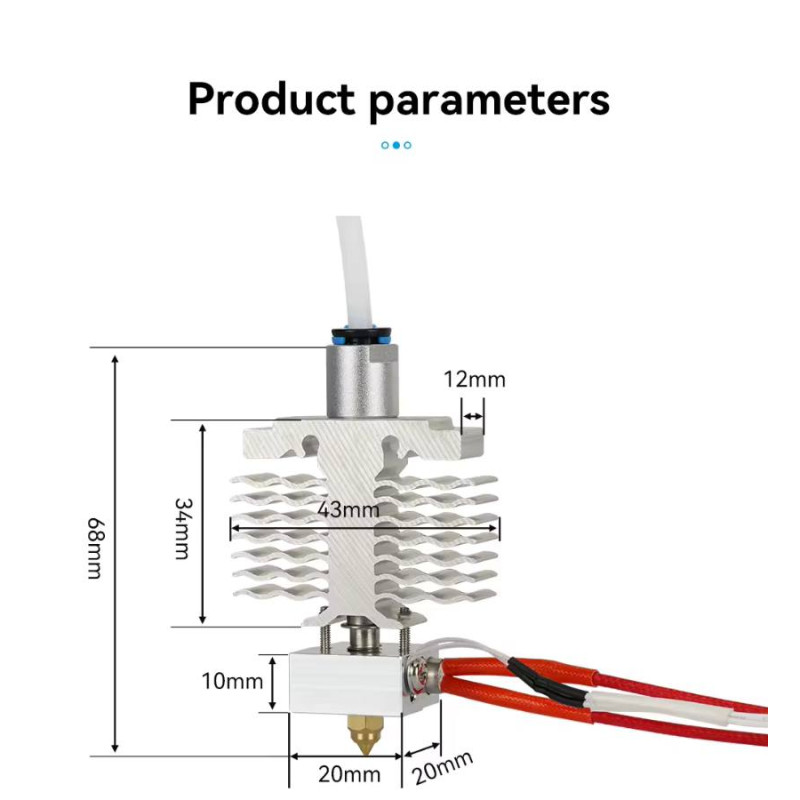 Хотенд Ender-3 V2 Neo 24В 40Вт У зборі: забезпечте вашому принтеру надійну роботу! Хотенд Ender-3 V2 Neo 24В 40Вт У зборі - високоякісний компонент для 3D принтера з низьким споживанням енергії.