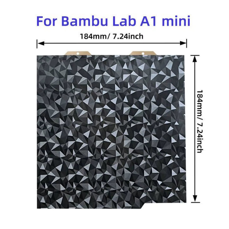 Showing image for Килимок стальний PEO-PEI 184x184 мм до Bambu Lab A1 Mini Килимок стальний PEO-PEI 184x184 мм до Bambu Lab A1 Mini Нагрівальні платформи image