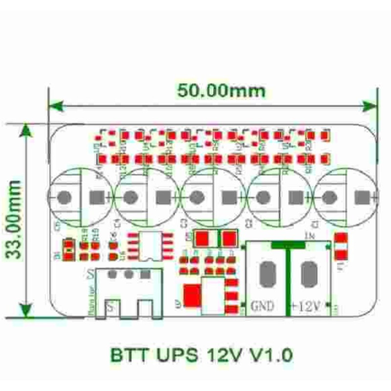 Модуль виявлення відключення живлення BIGTREETECH MINI UPS V2.0 (12V) image