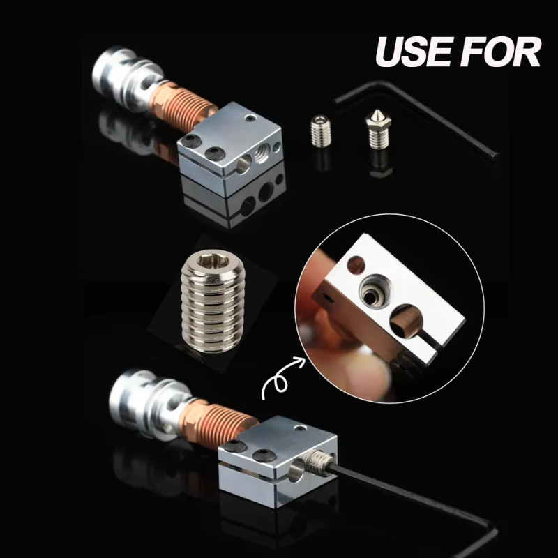 Showing image for Адаптер V6 Volcano для сопла V6 (перехідник Volcano Heater Block → V6) High Flow Copper Connector Адаптер V6 Volcano для сопла V6 (перехідник Volcano Heater Block → V6) High Flow Copper Connector Сопла image
