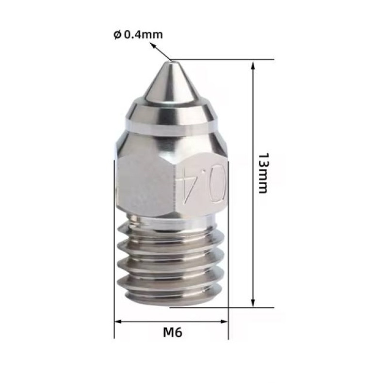 Showing image for Сопло MK8, до Creality Ender3/Pro/V2/ S1/CR-6 SE, 1,75 мм, мідь нікельована Сопло MK8, до Creality Ender3/Pro/V2/ S1/CR-6 SE, 1,75 мм, мідь нікельована image