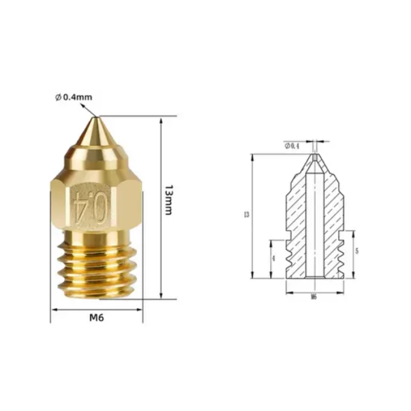 Showing image for Сопло MK8, до Creality Ender3 S1/CR-6 SE, 1,75 мм, латунь Сопло MK8, до Creality Ender3 S1/CR-6 SE, 1,75 мм, латунь image
